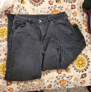 American Eagle Stressed Black Jeans (12)